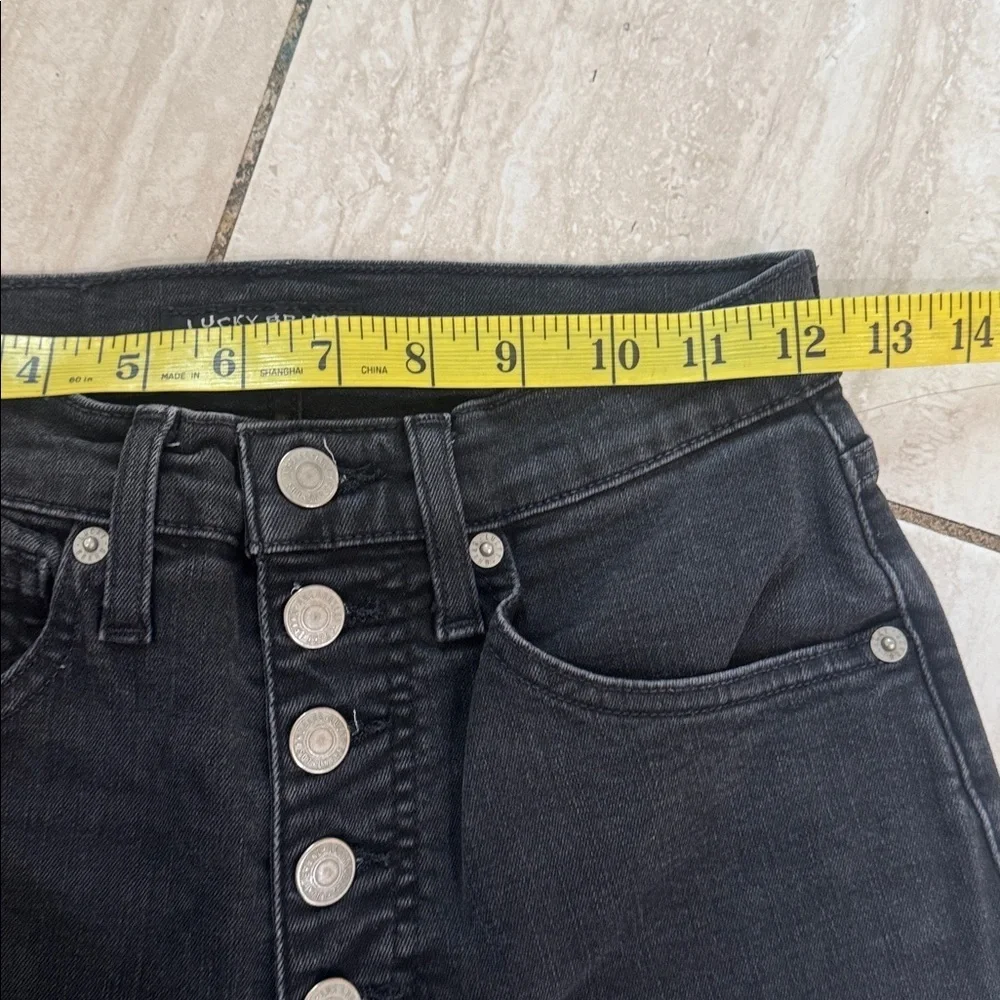 Bundle Lucky Brand 2/26 Skinny Jeans Black Blue Button Fly Zip Bridgette Curvy